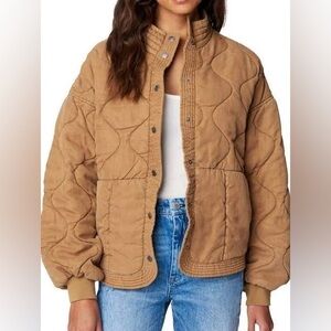 Blank NYC Camel Quilted Puffer Jacket